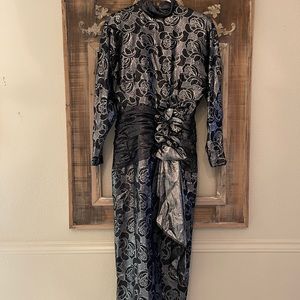 Jayna silver and black dress